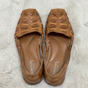 Sunsteps Womens Woven Leather Huarache Fisherman Sandals